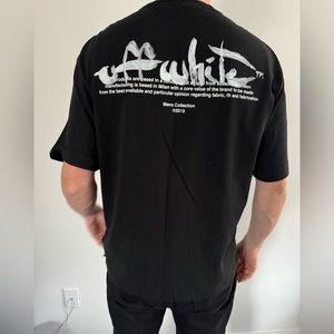 Off White paint script skate tee